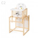 Scaun de masa multifunctional din lemn Klups Aga Natur C2