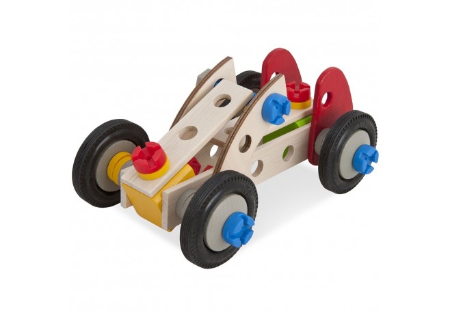Set constructie din lemn Eichhorn Constructor Racer 50 piese