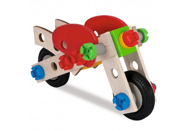 Set constructie din lemn Eichhorn Motorcycle 40 piese