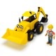 Excavator Dickie Toys Bob Constructorul Action Team Scoop cu 1 figurina Bob