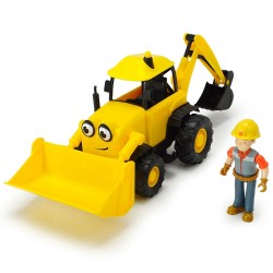 Excavator Dickie Toys Bob Constructorul Action Team Scoop cu 1 figurina Bob
