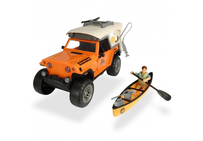 Masina Dickie Toys Playlife Camping Set cu figurina si accesorii