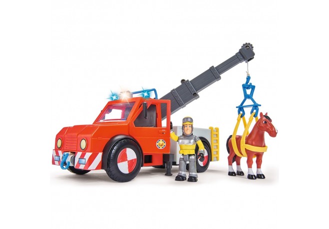 Masina de pompieri Simba Fireman Sam Phoenix cu figurina cal si accesorii