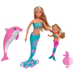 Set Simba Steffi Love Mermaid Friends papusa 29 cm papusa 12 cm delfin si accesorii