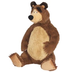 Jucarie de plus Simba Masha and the Bear Bean Bag Bear sezand 25 cm