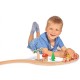 Set din lemn Eichhorn Tren natur cu sina circulara si accesorii