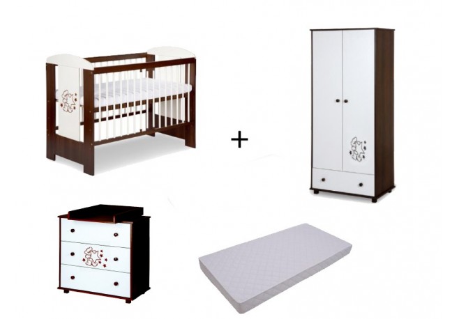Mobilier Klups Teddy with stars wenge 2