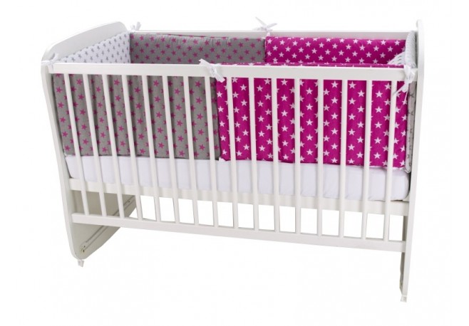 Lenjerie MyKids Colorful Stars Pink 9 Piese 120x60 cm