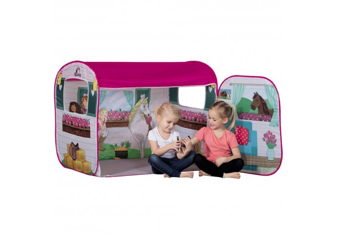 Cort de joaca John Caravan cu calut Schleich 100x70x80 cm