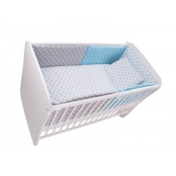 Lenjerie MyKids Colorful Stars Blue 9 Piese 120x60 cm