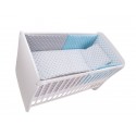 Lenjerie MyKids Colorful Stars Blue 9 Piese 120x60 cm
