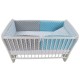 Lenjerie MyKids Colorful Stars Blue 9 Piese 120x60 cm