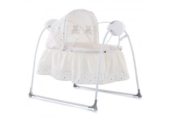 Patut si leagan electric Chipolino Rock-a-bye ivory