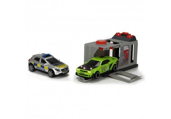 Pista de masini Dickie Toys Prison Break cu 2 masini