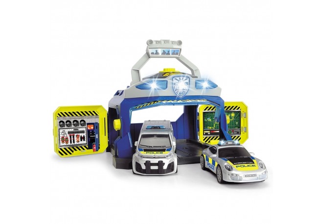 Pista de masini Dickie Toys Command Unit cu 2 masini