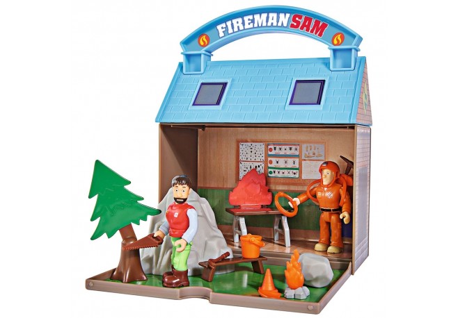 Jucarie Simba Statie montana Mountain Activity Centre Fireman Sam Bergstation cu 2 figurine si accesorii