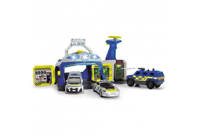 Pista de masini Dickie Toys SWAT Station cu 3 masini de politie si drona