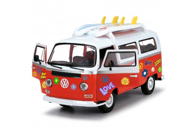 Masina Dickie Toys Volkswagen Surfer Van cu accesorii