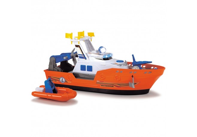 Barca de salvare Dickie Toys Harbour Rescue DT-37 cu accesorii
