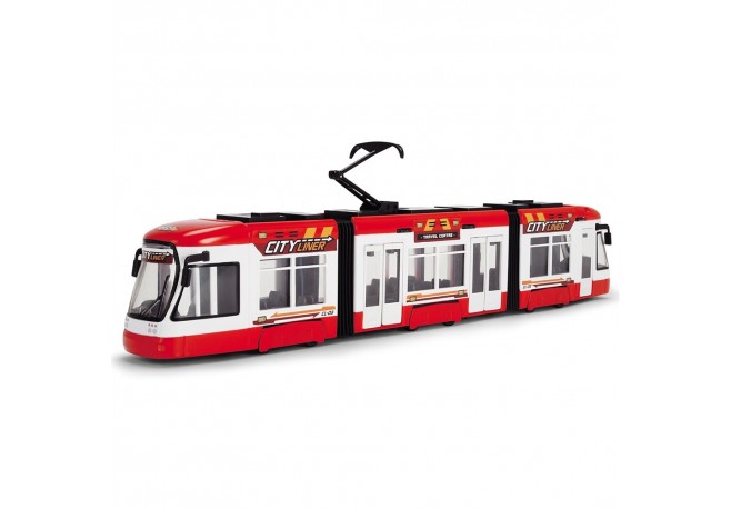 Tramvai Dickie Toys City Liner rosu