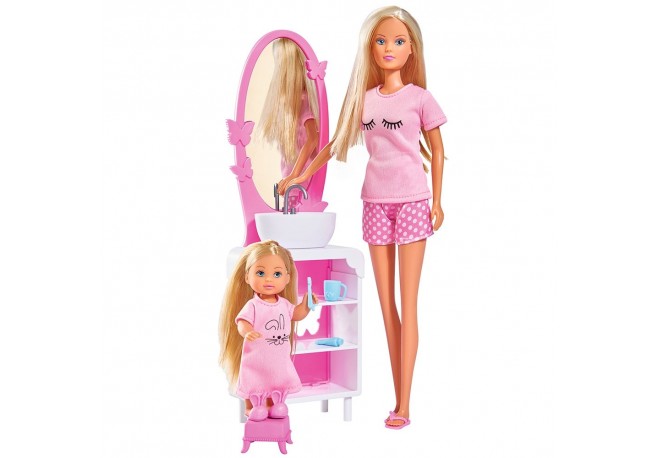 Set Simba Steffi Love Bedtime cu papusa 29 cm papusa 12 cm si accesorii