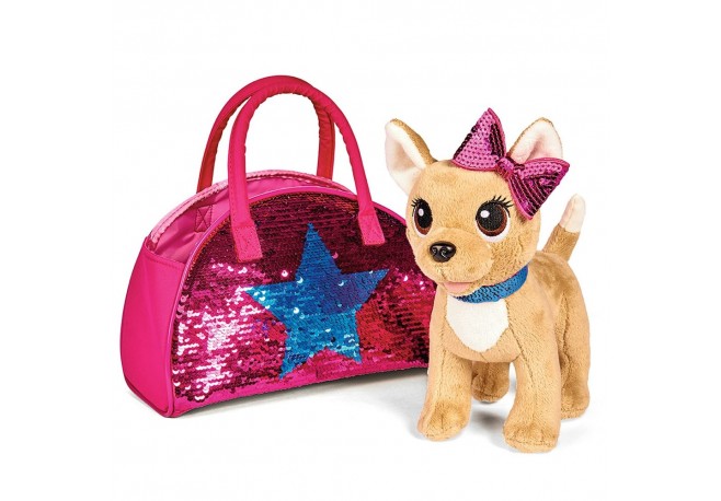 Jucarie de plus Simba Catel Chi Chi Love Swap fashion 20 cm cu geanta