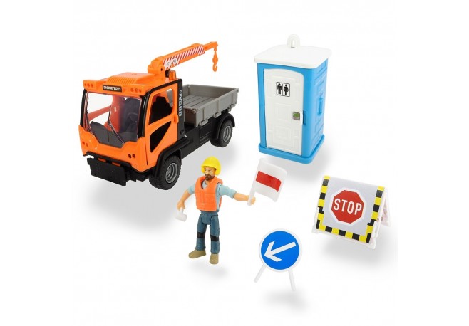 Camion Dickie Toys Playlife M.T. Ladog Service Set cu figurina si accesorii