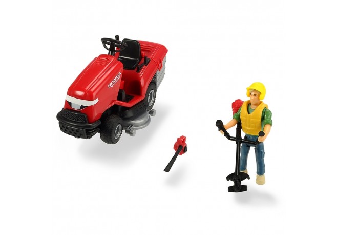 Masina de tuns iarba Dickie Toys Playlife Lawn Mower Set cu figurina si accesorii