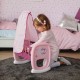Leagan pentru papusa Smoby Baby Nurse roz mov cu baldachin