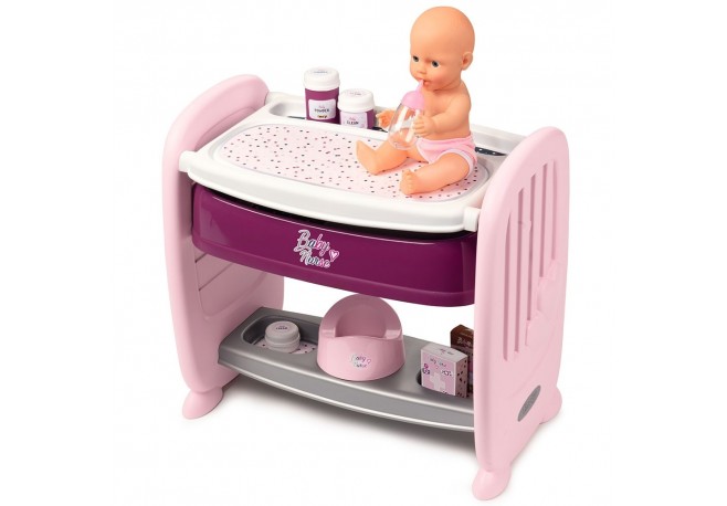 Patut Co-Sleeper pentru papusi Smoby Baby Nurse 2 in 1