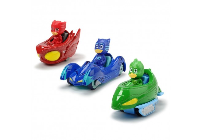 Set Dickie Toys 3 Masinute Eroi in Pijama cu 3 figurine