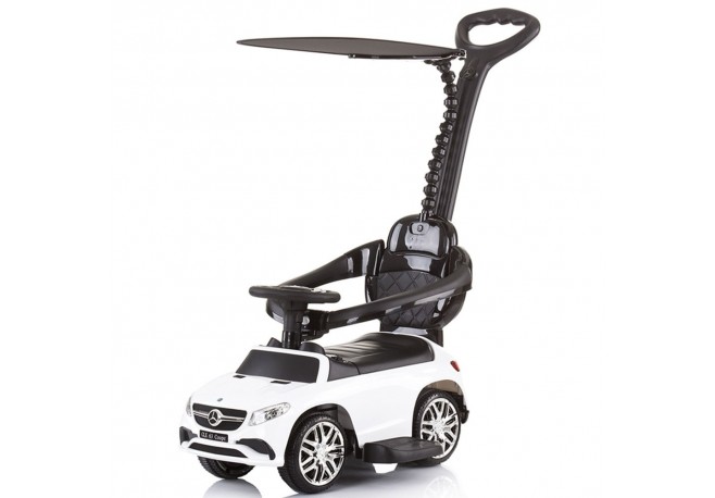 Masinuta de impins Chipolino Mercedes AMG GLE 63 Coupe white cu maner si copertina