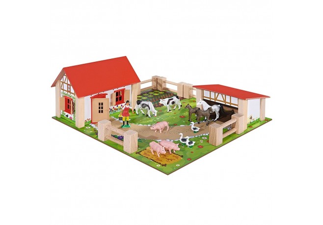 Ferma din lemn Eichhorn 39x36x14 cm cu accesorii