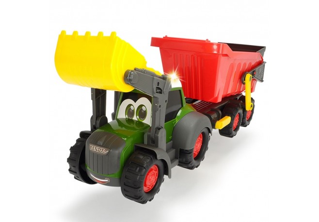Tractor Dickie Toys Happy Farm cu remorca