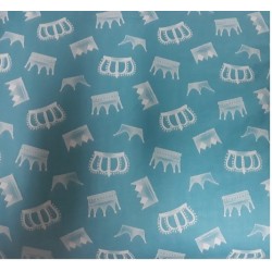 Lenjerie MyKids Crowns Turquoise 4+1 Piese 120x60