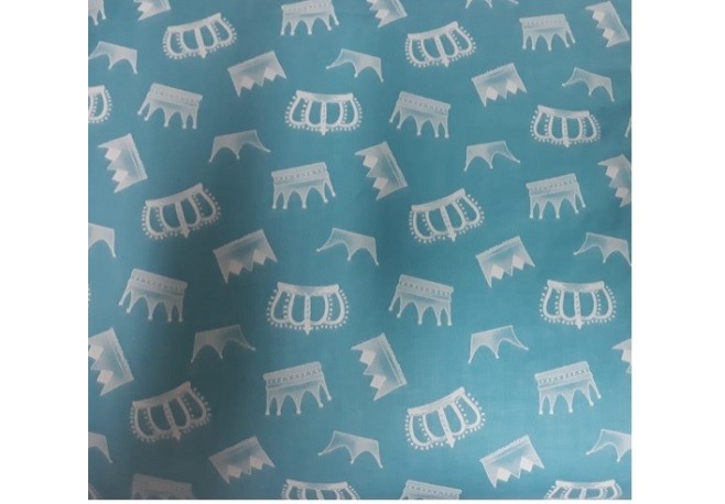 Lenjerie MyKids Crowns Turquoise 4+1 Piese 120x60