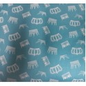 Lenjerie MyKids Crowns Turquoise 4+1 Piese 120x60