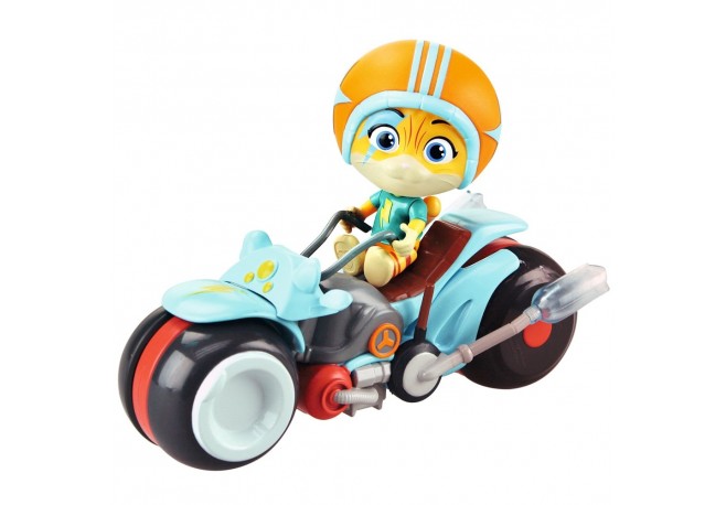 Motocicleta Smoby 44 Cats cu figurina Lampo 77 cm