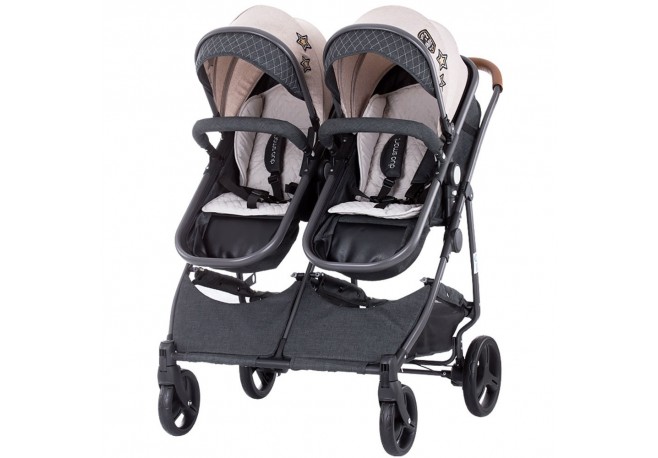 Carucior gemeni Chipolino Duo Smart beige graphite linen