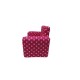 Fotoliu din burete pentru copii MyKids Stelute Pink White