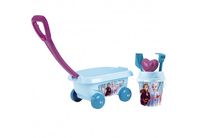 Set jucarii nisip Smoby Carucior Frozen 2 cu accesorii