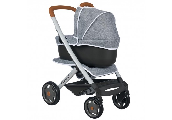 Carucior pentru papusi Smoby Quinny Combi 3 in 1 gri