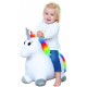 Saritor gonflabil John Unicorn alb cu husa plusata