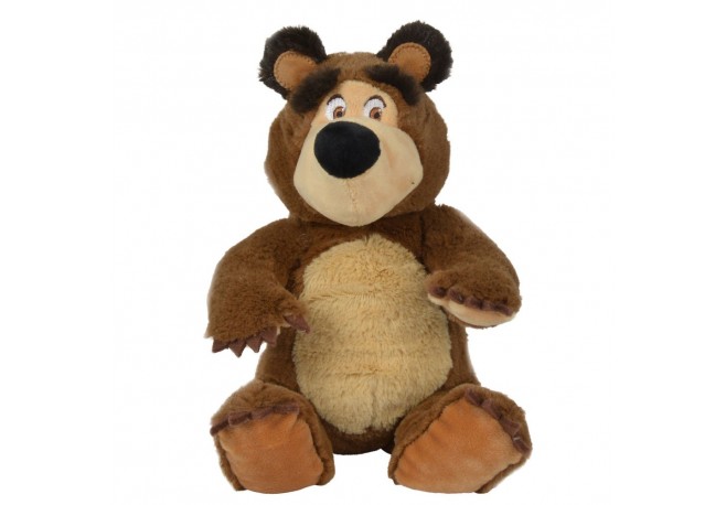 Jucarie de plus Simba Masha and the Bear Bean Bag Bear 20 cm