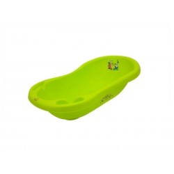 Cadita de baie bebe cu termometru MyKids Bear&Friends 100 cm Green