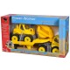 Set Big Camion cu remorca si excavator Power Worker Mini Transporter with Digger