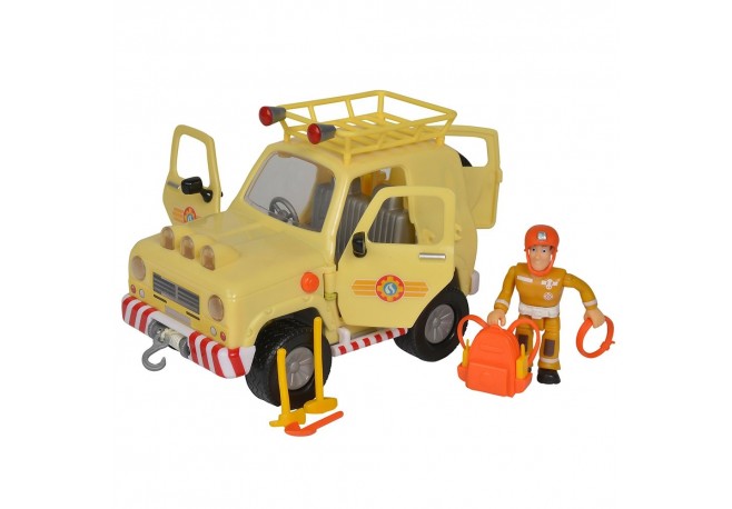 Masina Simba Fireman Sam Sam Mountain 4x4 cu 1 figurina si accesorii