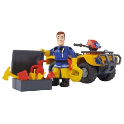 ATV Simba Fireman Sam Sam Mercury Quad cu figurina Sam si accesorii