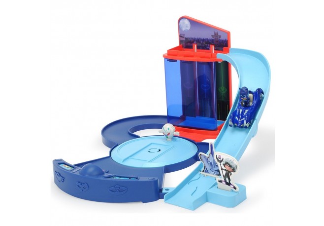 Pista de masini Dickie Toys Eroi in Pijama Control Centre cu 1 masinuta si 1 figurina