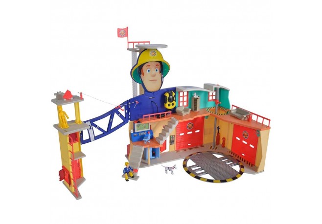 Jucarie Simba Statie de pompieri Fireman Sam Sam Ultimate Firestation XXL cu figurina si accesorii